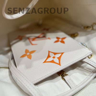 Louis Vuitton Neverfull Monogram Beige Tote Shoulder Bag Classic Women