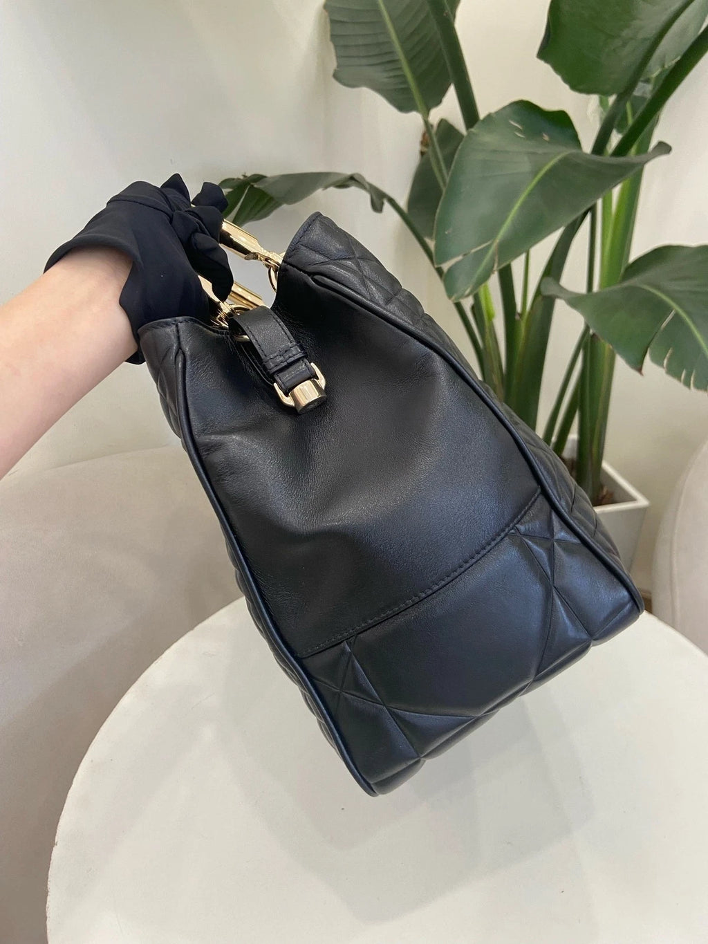 Dior Black Calfskin Medium Lady Handbag Shoulder Bag For Women