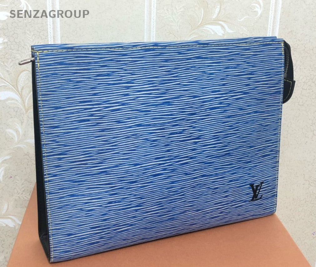 Louis Vuitton Water ripples Handbag Clutch Blue