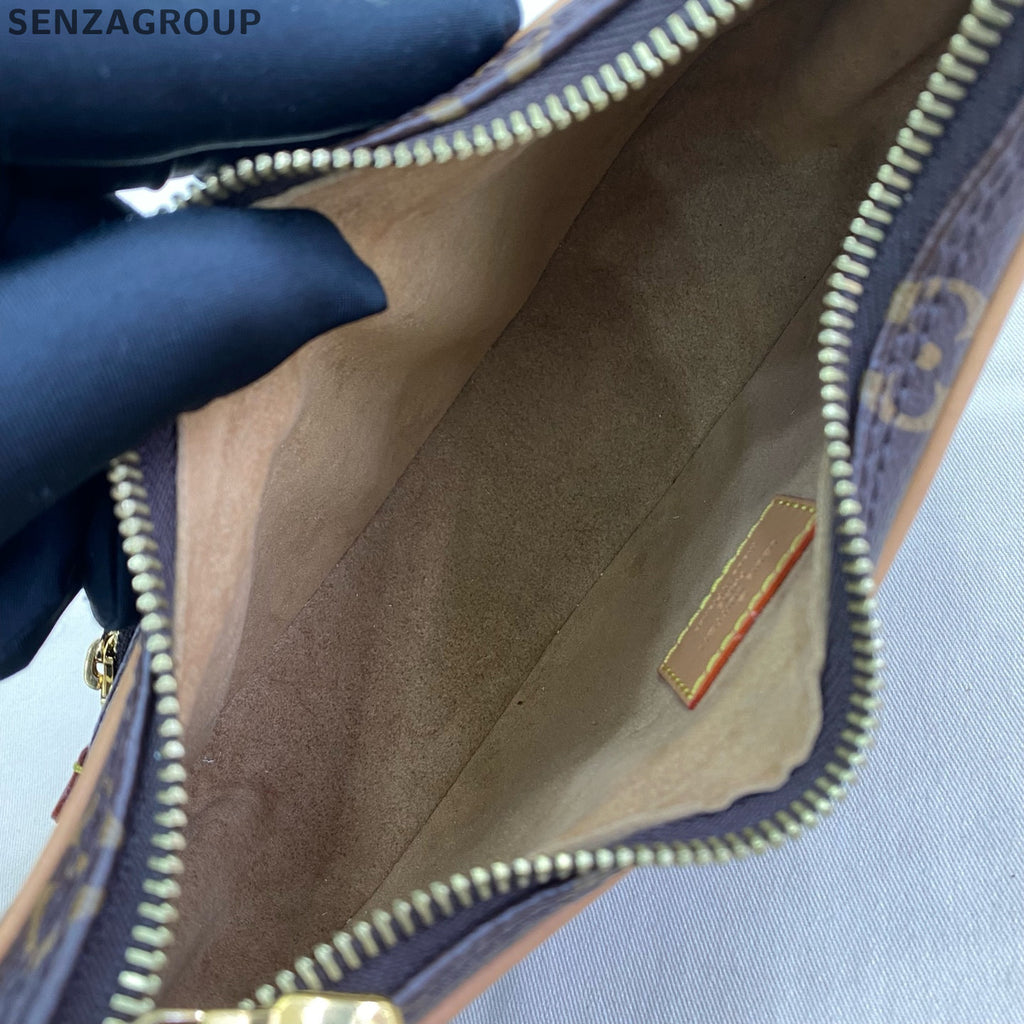 Louis Vuitton Loop Monogram Chain Shoulder Crossbody Bag Brown Women