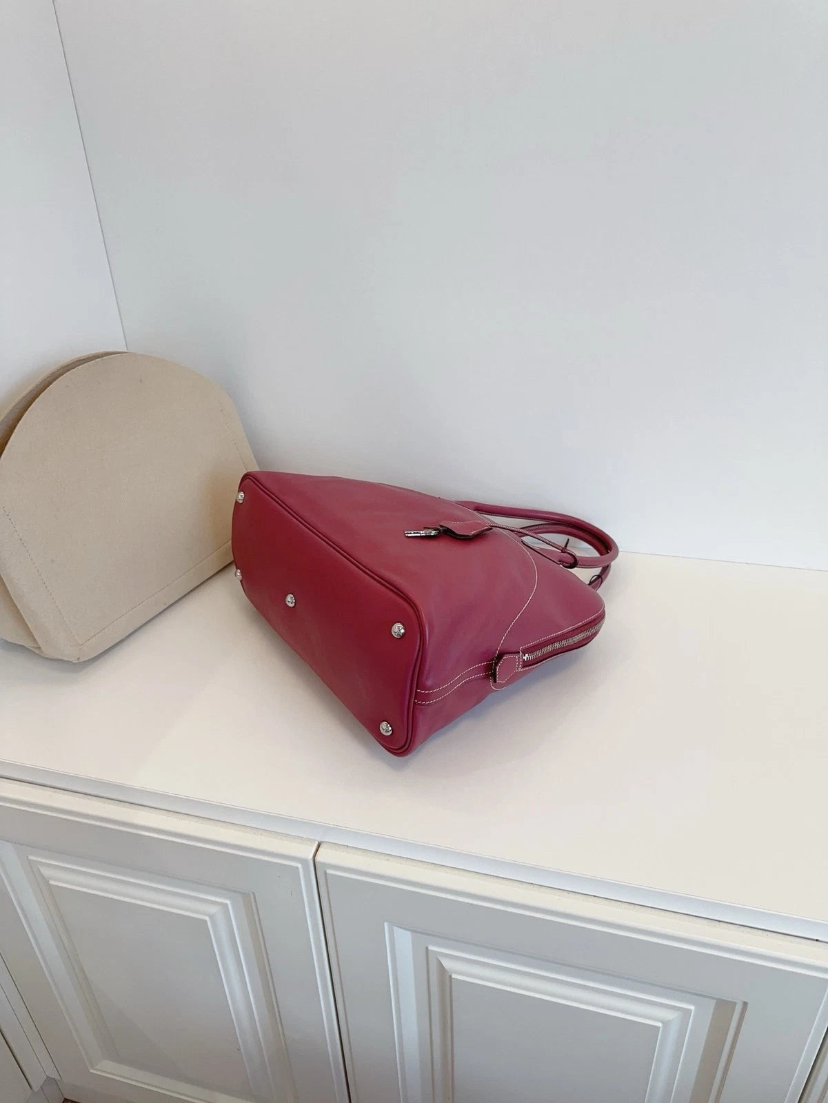 Hermès Bolide Relax 35 Bowling Handbag Daily Tote Rosewood Pink