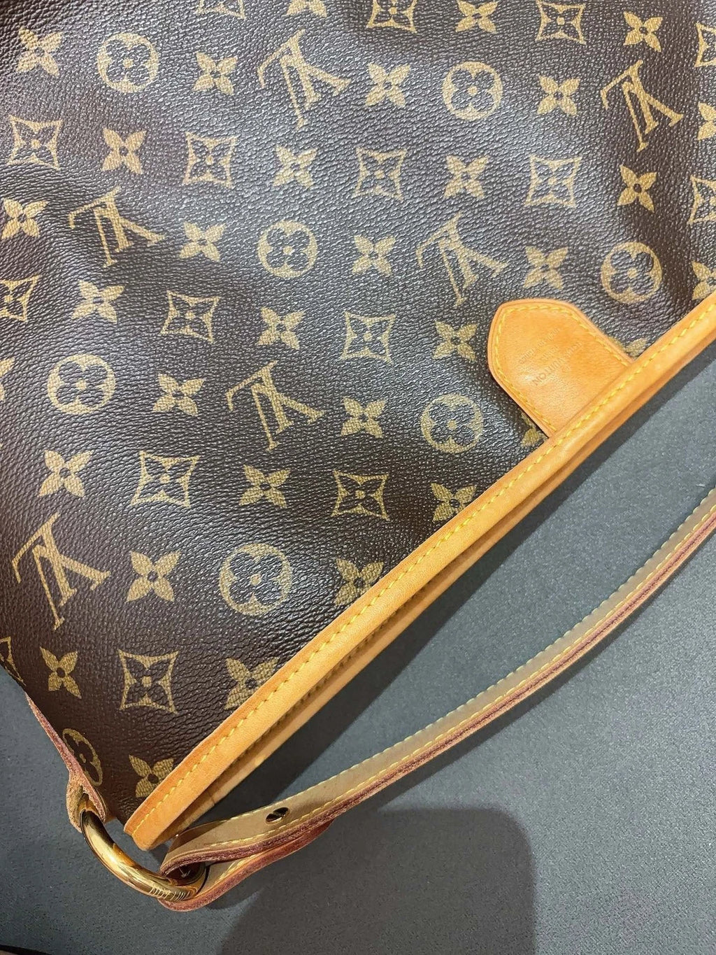 Louis Vuitton Delightful PM Monogram Shoulder Bag Brown Gold Used Women Classic