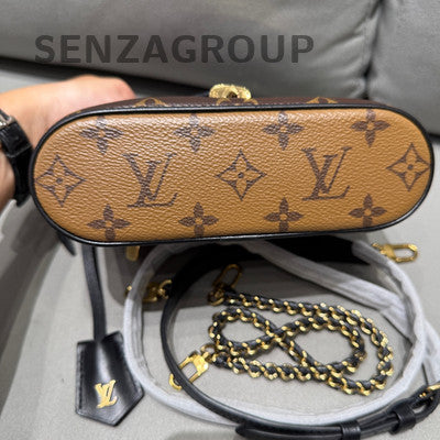 Louis Vuitton Vanity Chain Pouch Crossbody Bag - Brown & Gold Women's Fashion