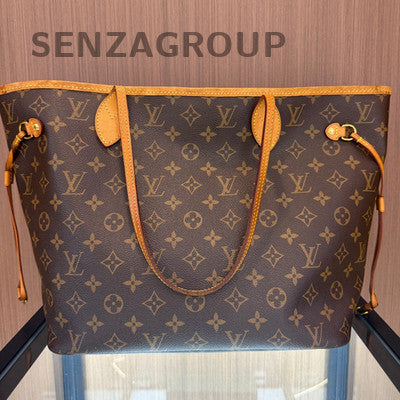 Louis Vuitton Monogram Neverfull MM Tote Bag Brown Classic Women's