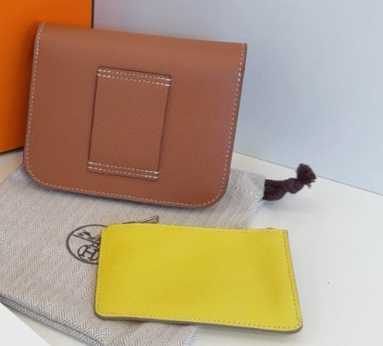 Hermes Constance slim Purse Brown Women DIY Various carrying methods Brand NEW
