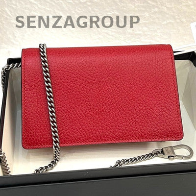 Gucci Dionysus Mini Red Silver Chain Shoulder Crossbody Bag