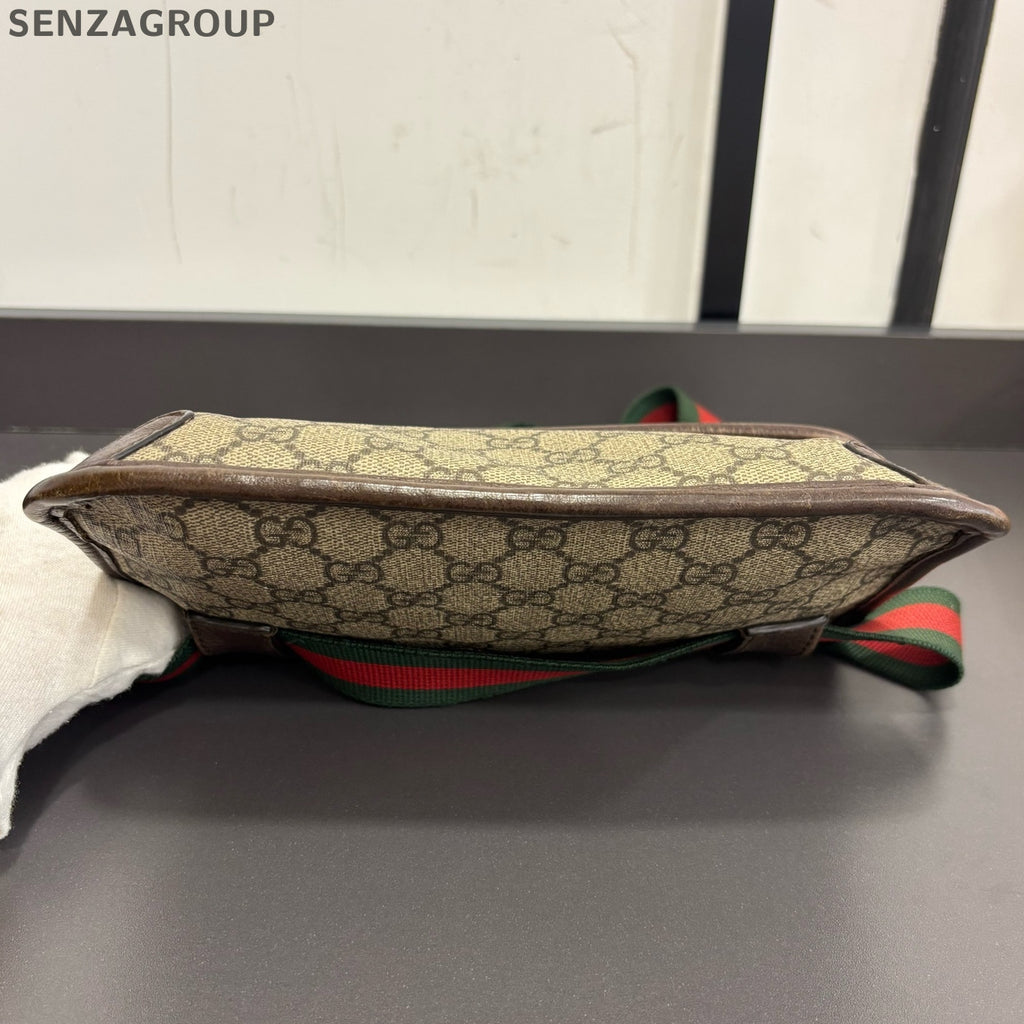 Gucci Tiger Head Camera Bag GG Monogram Brown Crossbody for Women