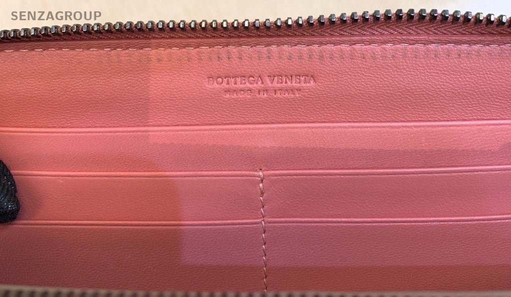 Bottega Veneta Intrecciato Clutch Wallet Rose Pink Women