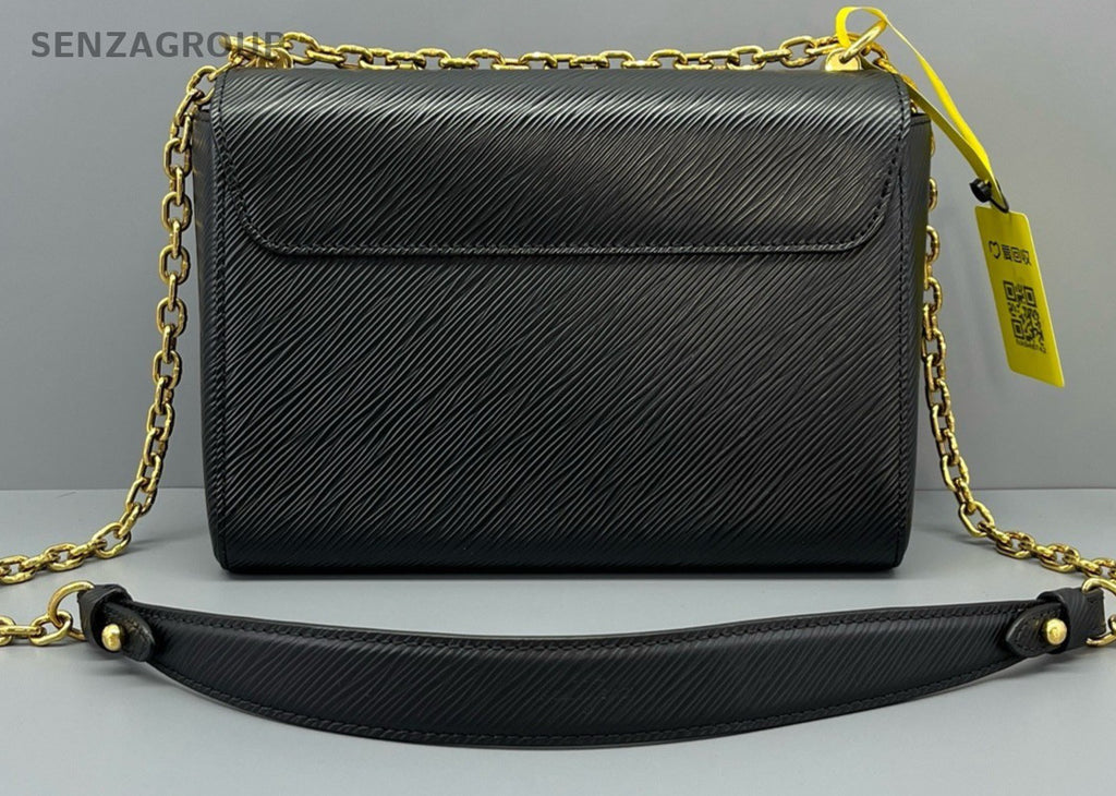 Louis Vuitton twist MM Epi Leather Shoulder Crossbody Bag Black Women