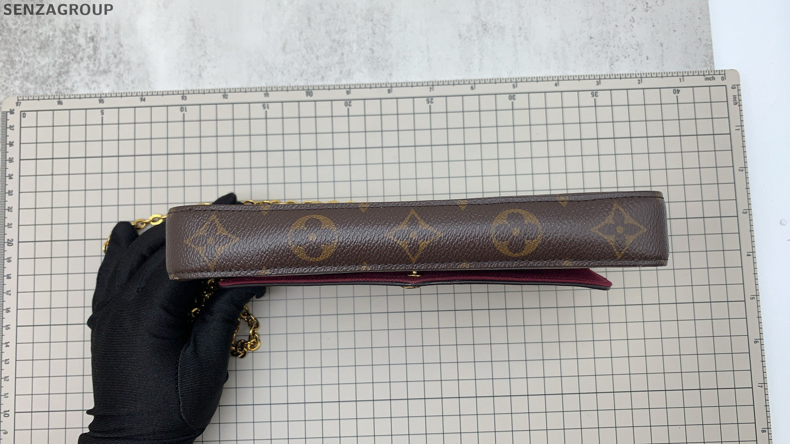 Louis Vuitton Monogram Canvas Trio Chain Shoulder Crossbody Bag Brown