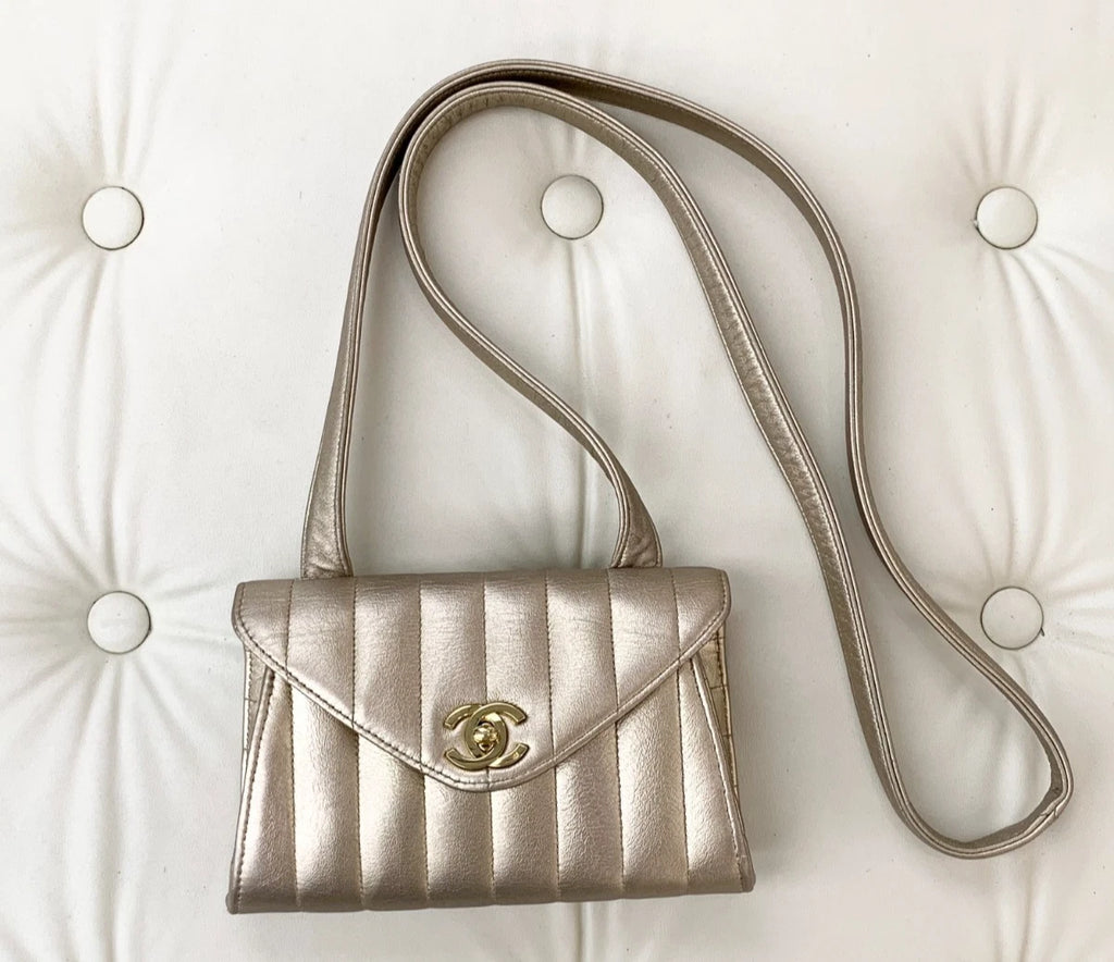 Chanel Lambskin Envelope Bag Gold Shoulder Bag Crossbody Bag Women Classic S