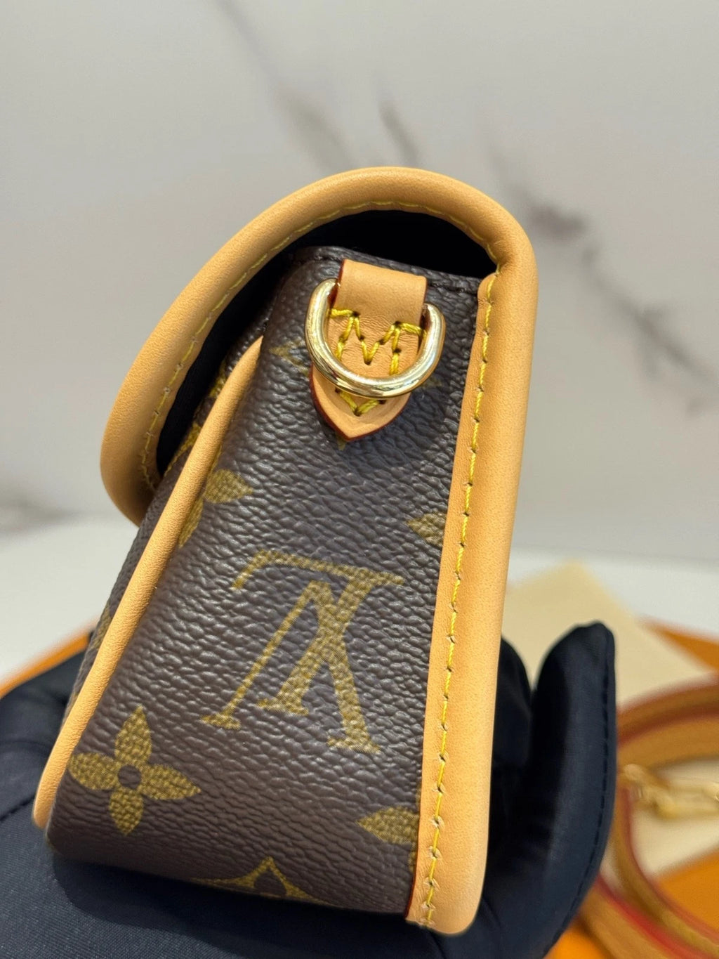Louis Vuitton Canvas Monogram Nano Baguette Crossbody Women