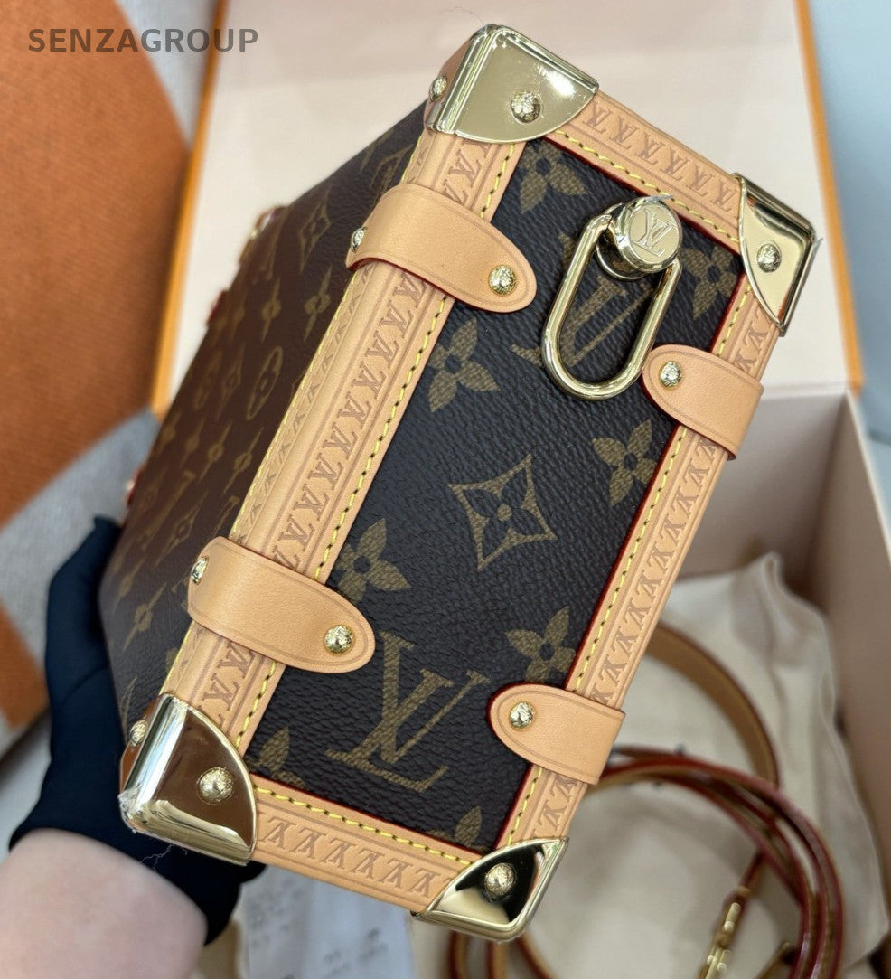 Louis Vuitton Monogram MM Shoulder Bag Crossbody Brown Gold Women Classic