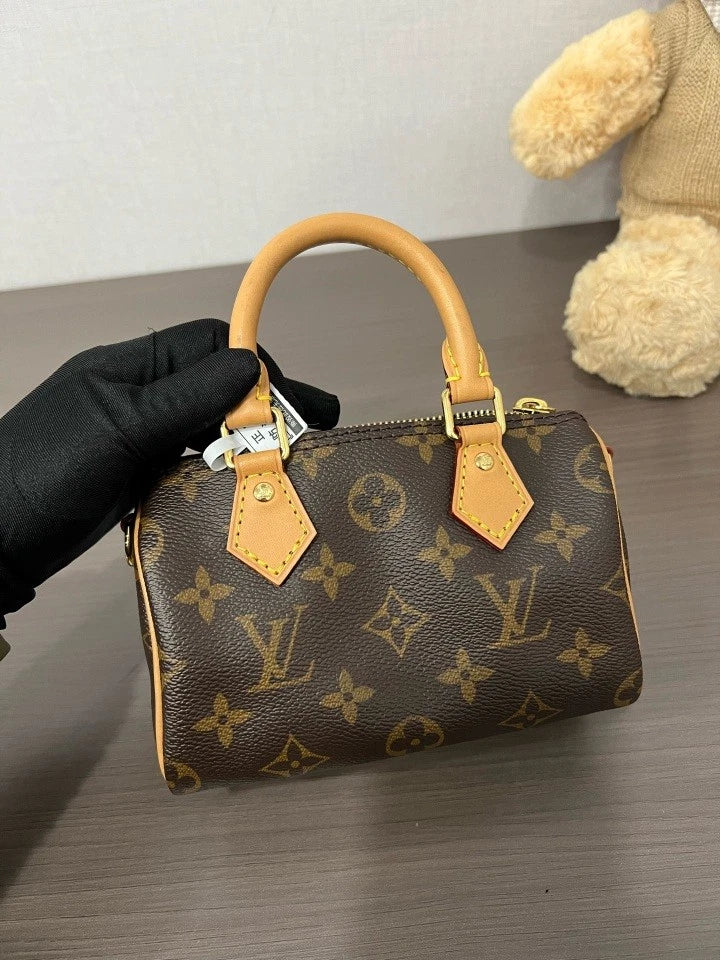 Louis Vuitton Canvas Speedy Nano Handbag For Women