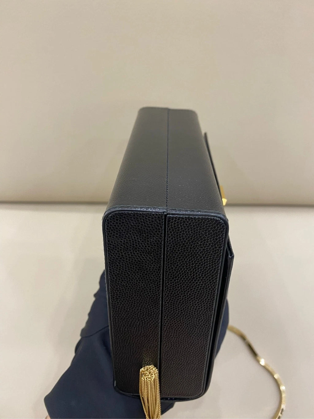 Saint Laurent Black Box Chain Shoulder Bag For Women