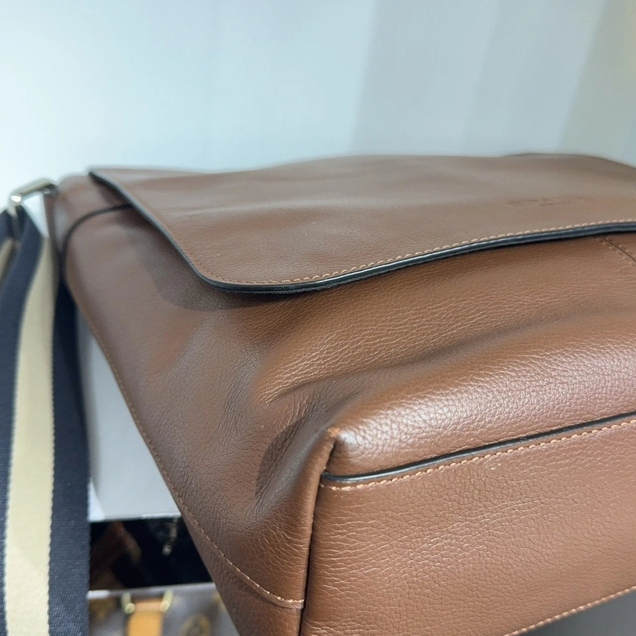 Coach Brown Leather Shoulder Crossbody Bag For Women