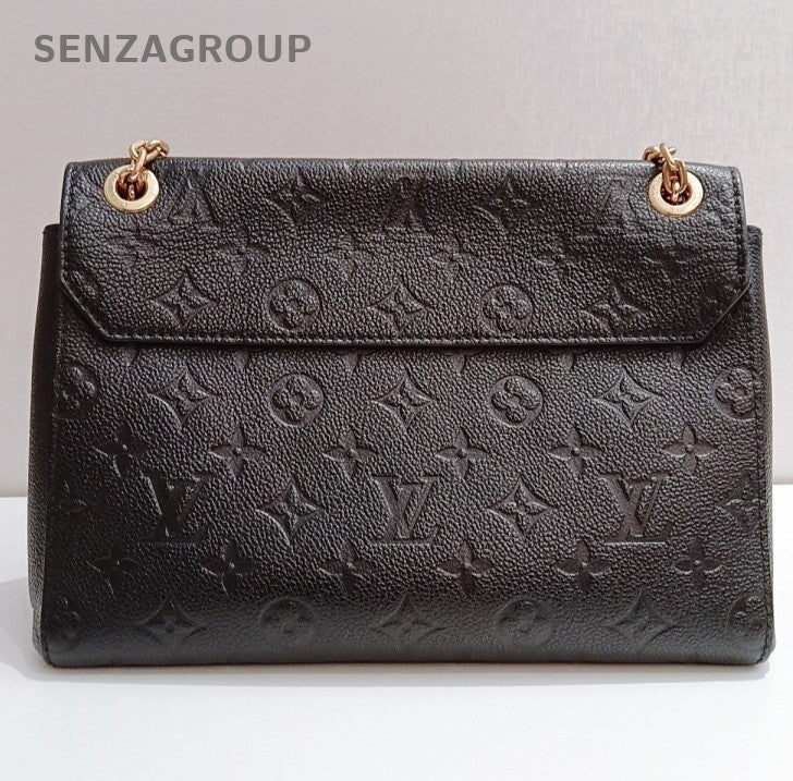 Louis Vuitton Vavin PM Monogram Chain Shoulder Bag Black Gold Women Classic