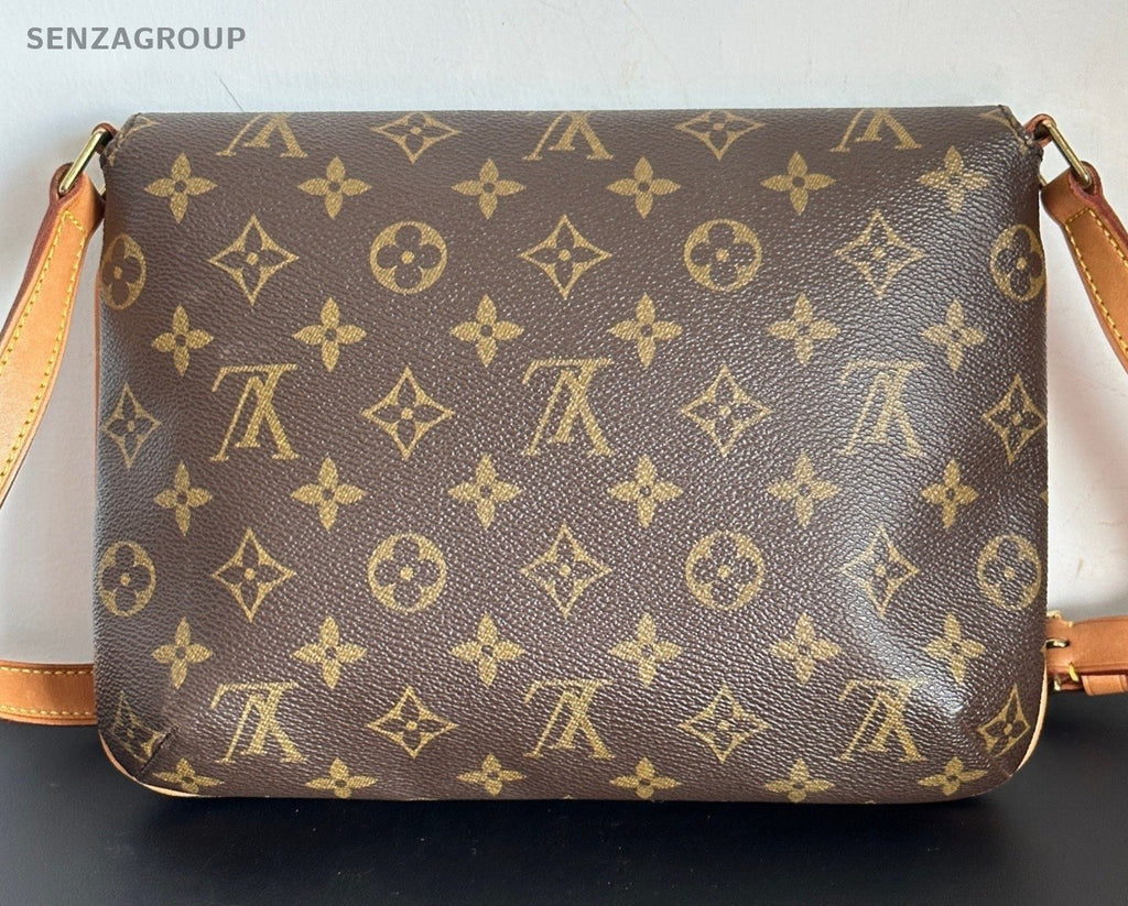 Louis Vuitton Monogram Vintage Shoulder Bag Crossbody Brown Gold Women Classic