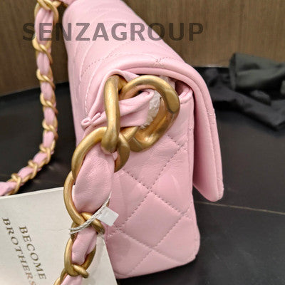 Chanel Quilted Pink Gold Chain Hobo Shoulder Bag - Classic & Fashionable