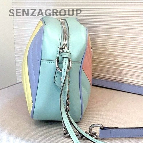 GUCCI GG Marmont Camera bag Rainbow Color Shoulder bag Crossbody