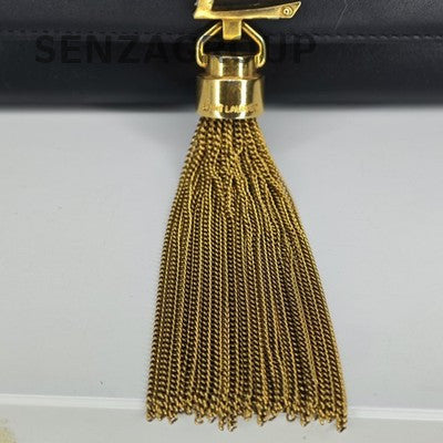 Saint Laurent Black Gold Chain Fringe Shoulder Crossbody Bag Classic