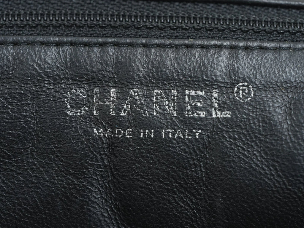 CHANEL Leboy Diamond pattern Chain Shoulder Bag Black Silver - Pre-Owned