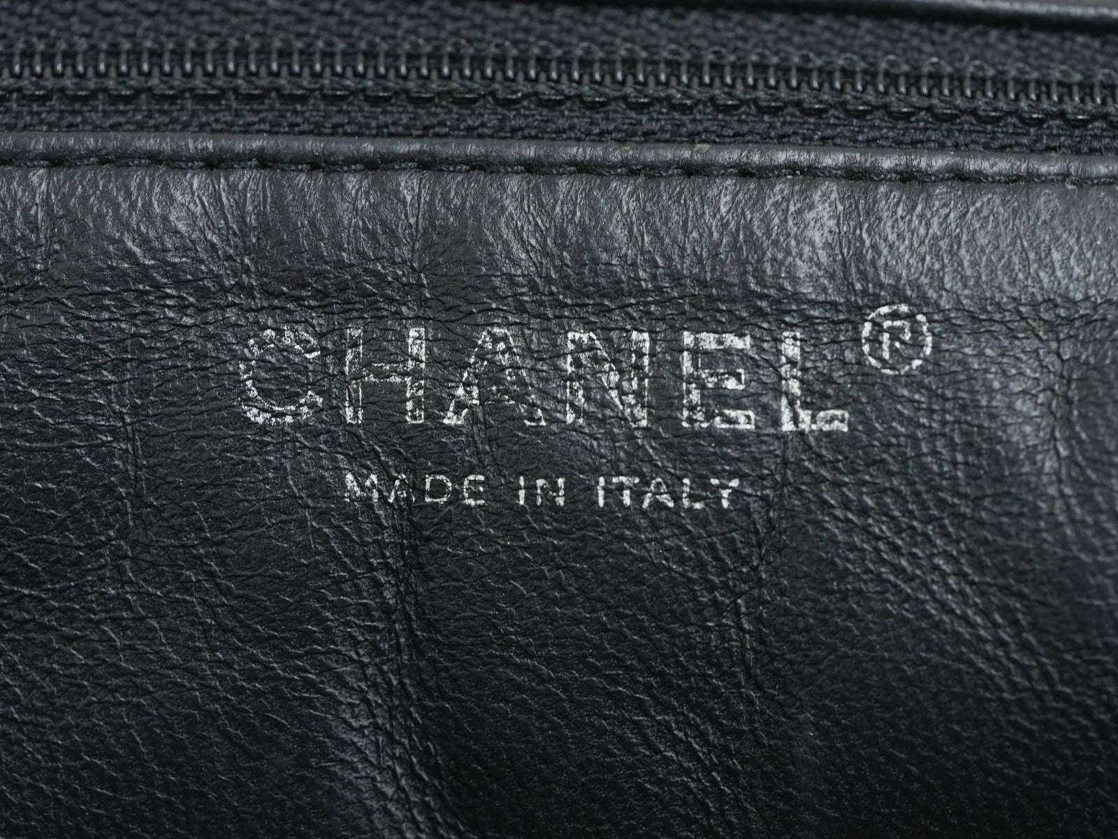 CHANEL Leboy Diamond pattern Chain Shoulder Bag Black Silver - Pre-Owned
