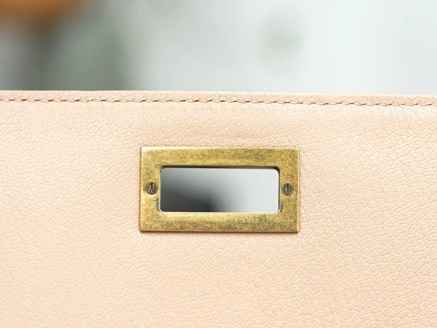 CHANEL Top Handle Diamond pattern Handbag Pink Gold Shoulder bag