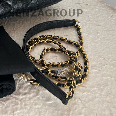 Chanel Coco Handle Mini Black Caviar Leather Top Handle Crossbody Bag