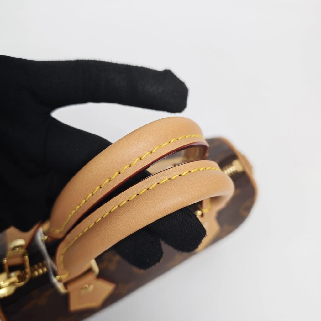 Louis Vuitton Speedy Nano Monogram Canvas Crossbody Bag For Women