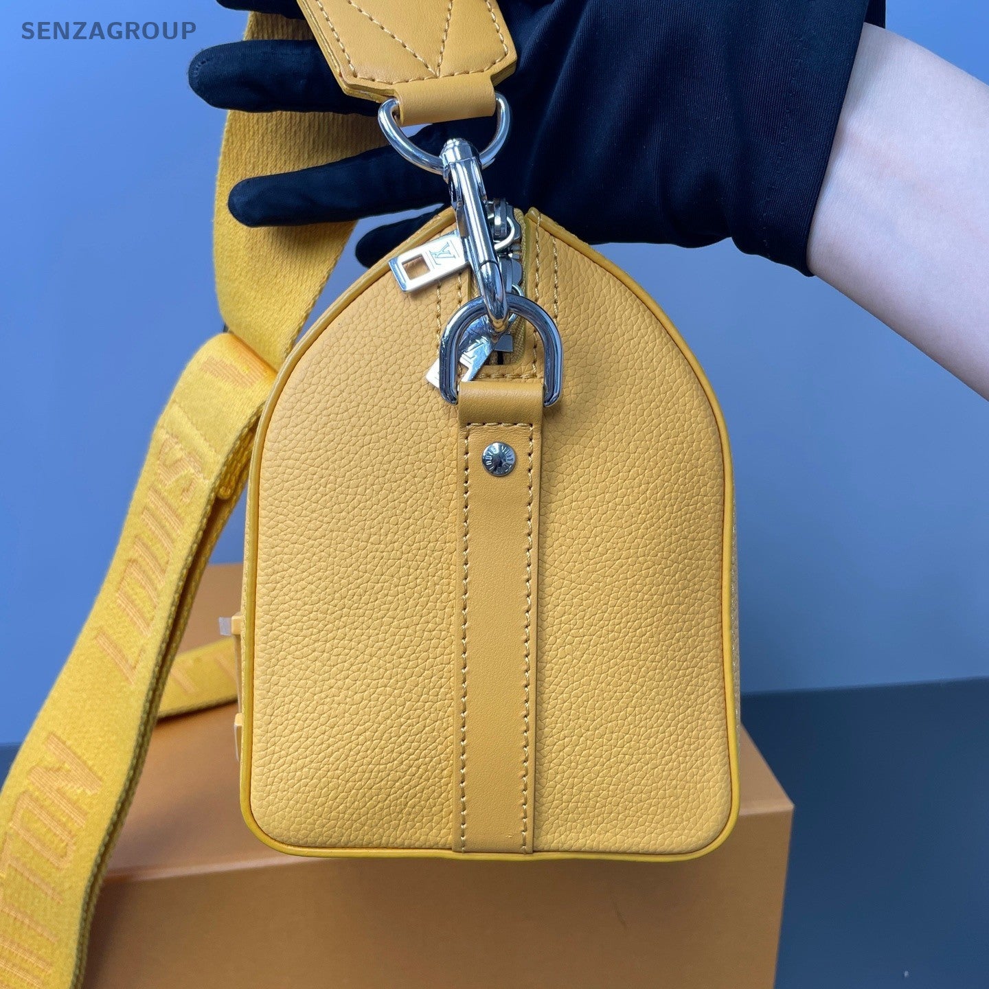 Louis Vuitton City keepall Aerogram Leather Shoulder bag Turmeric yellow