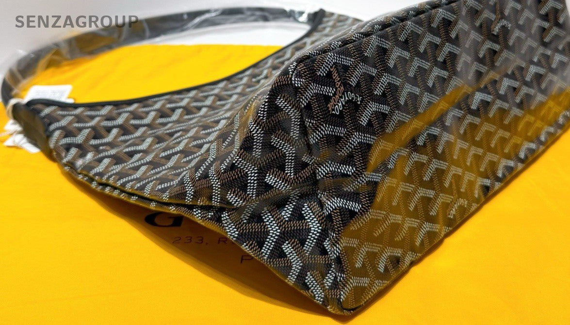 Goyard Hobo Canvas Shoulder Bag Black Used Women Classic