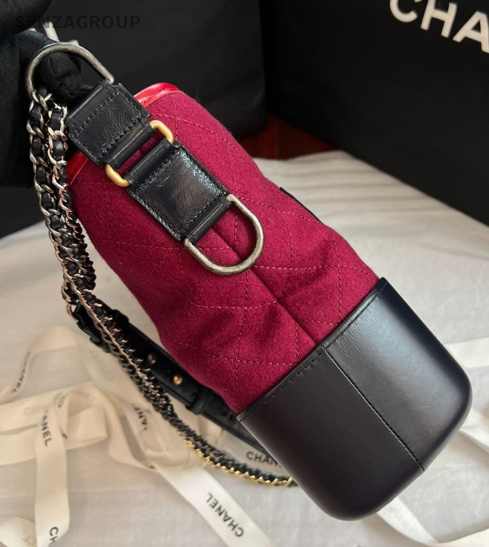 Chanel MM Gabrielle Bag Shoulder Crossbody Bag Women Red