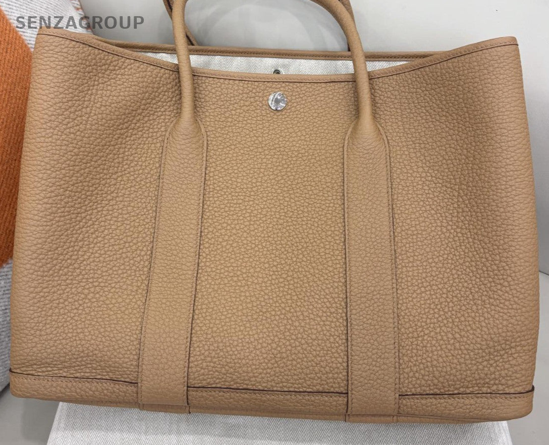 Hermes 4B Garden Party Top Handle Bag Brown Women Classic Designer