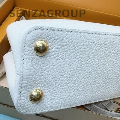 Louis Vuitton Capucines BB White Gold Handbag Shoulder Bag for Women