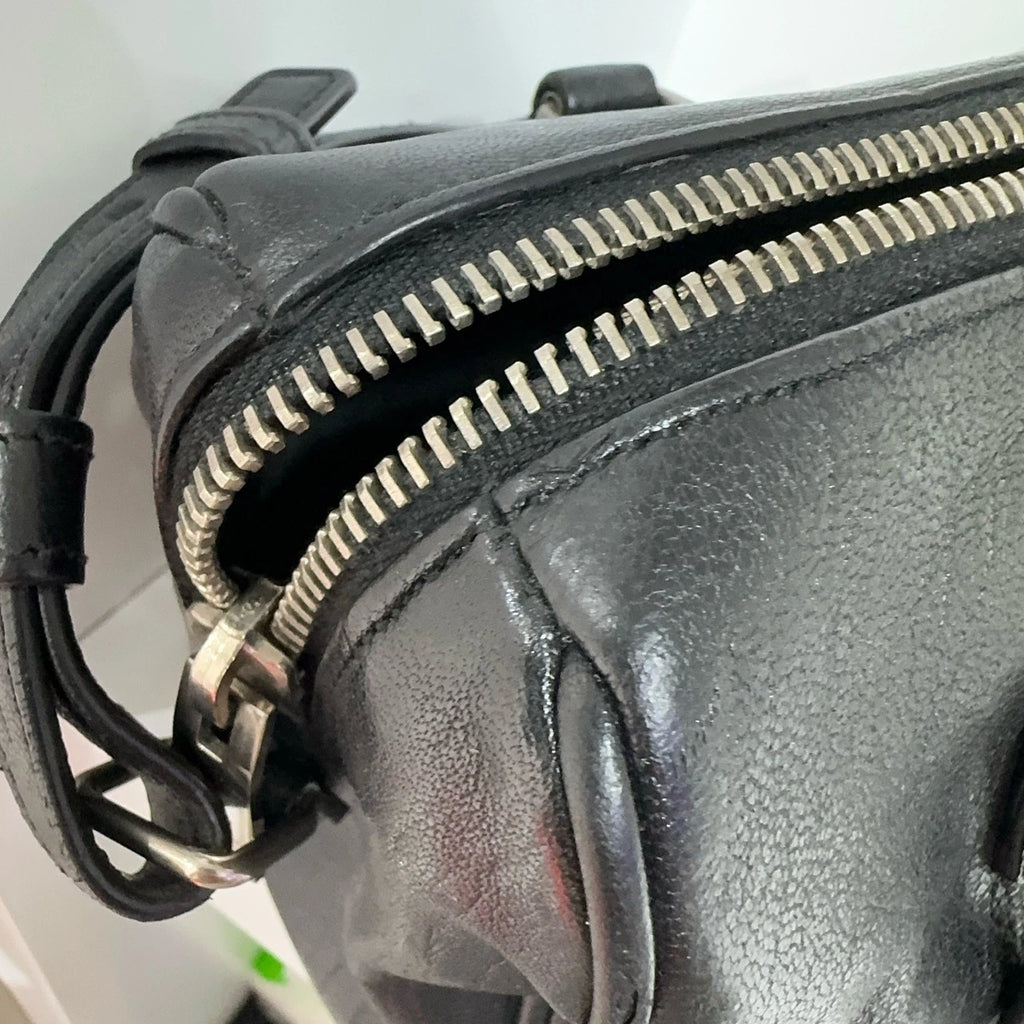 Saint Laurent Black Star Rivet Boston Soft Leather Bag For Women