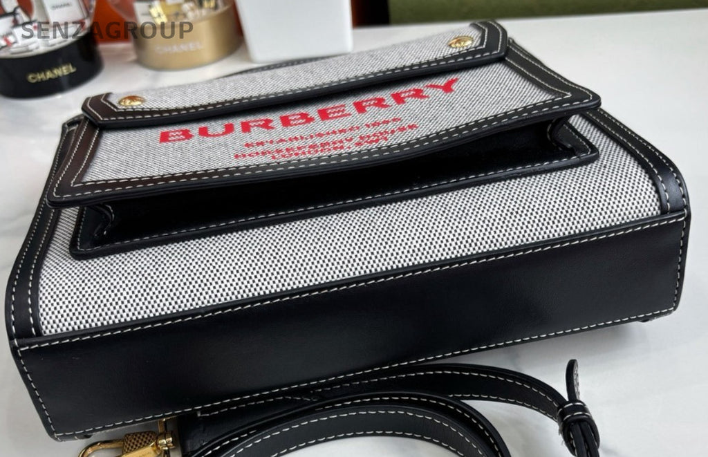 Burberry Pocket tote Black Gray 2WAY Crossbody bag