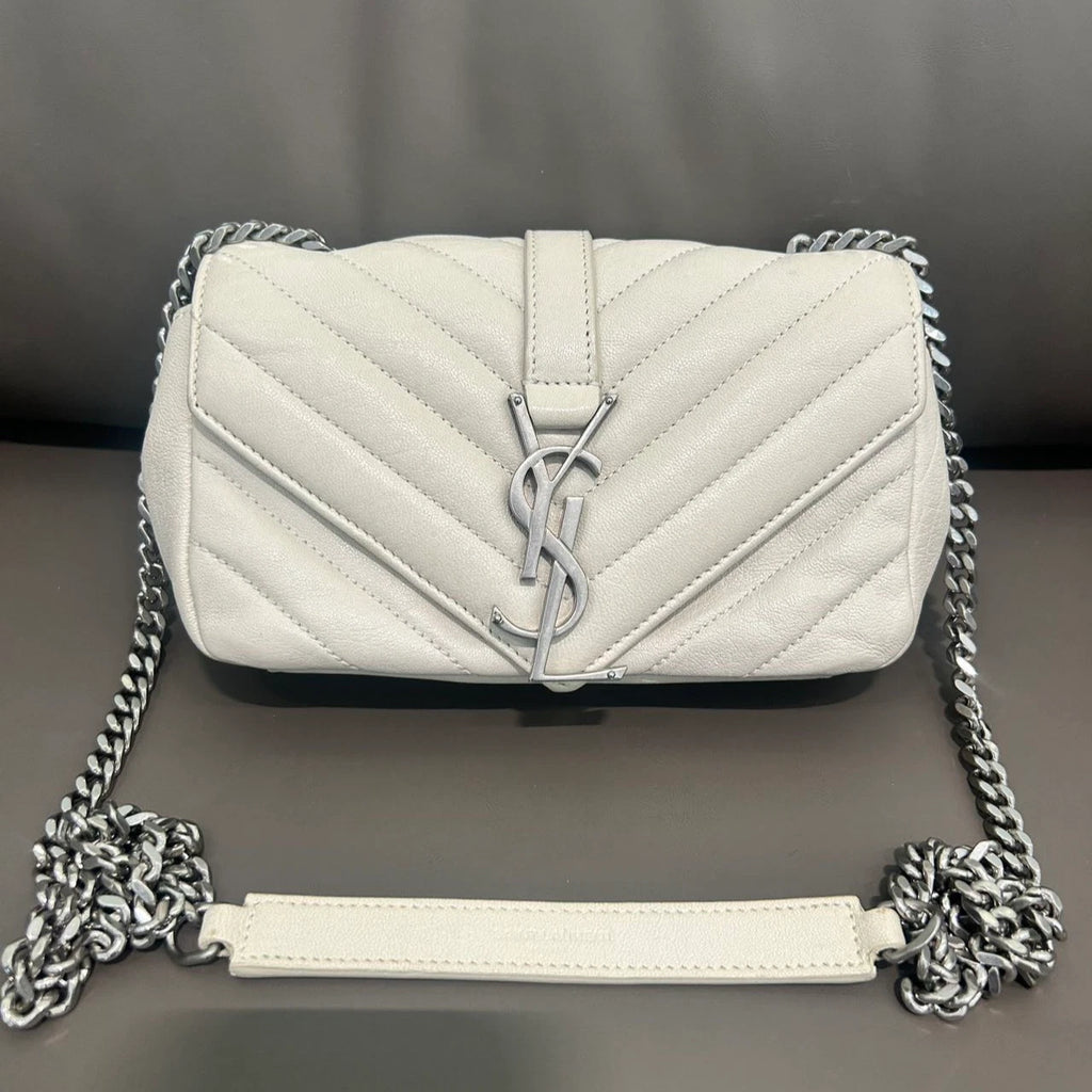 Excellent Saint Laurent Messenger Bag Mini Chain White Shoulder Bag Crossbody