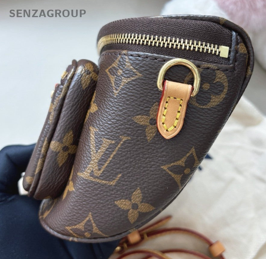 Louis Vuitton Bumbag Monogram Shoulder Bag Crossbody Brown Gold Women Classic