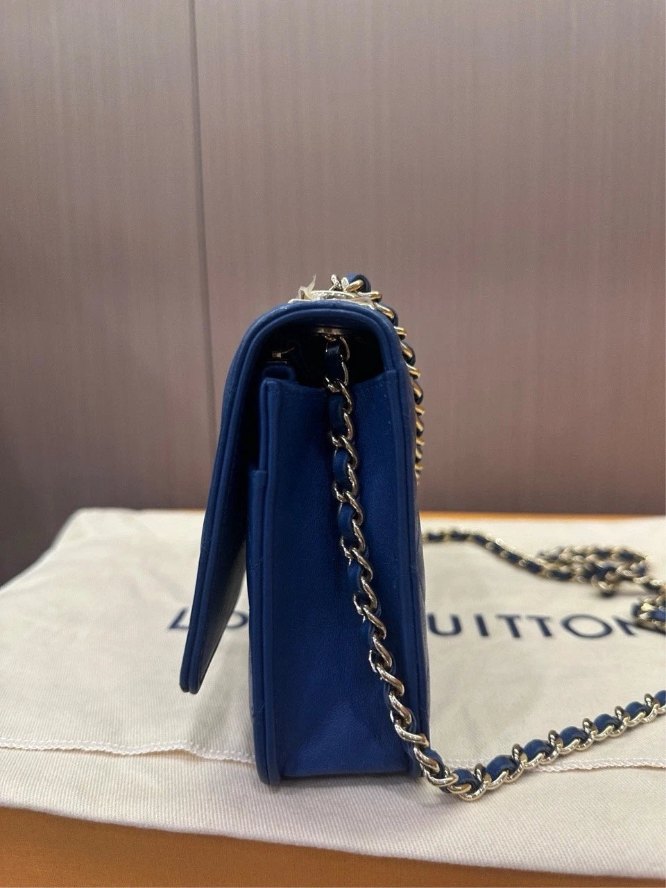 Authentic CHANEL Trendy CC WOC Blue Women's Crossbody Bag