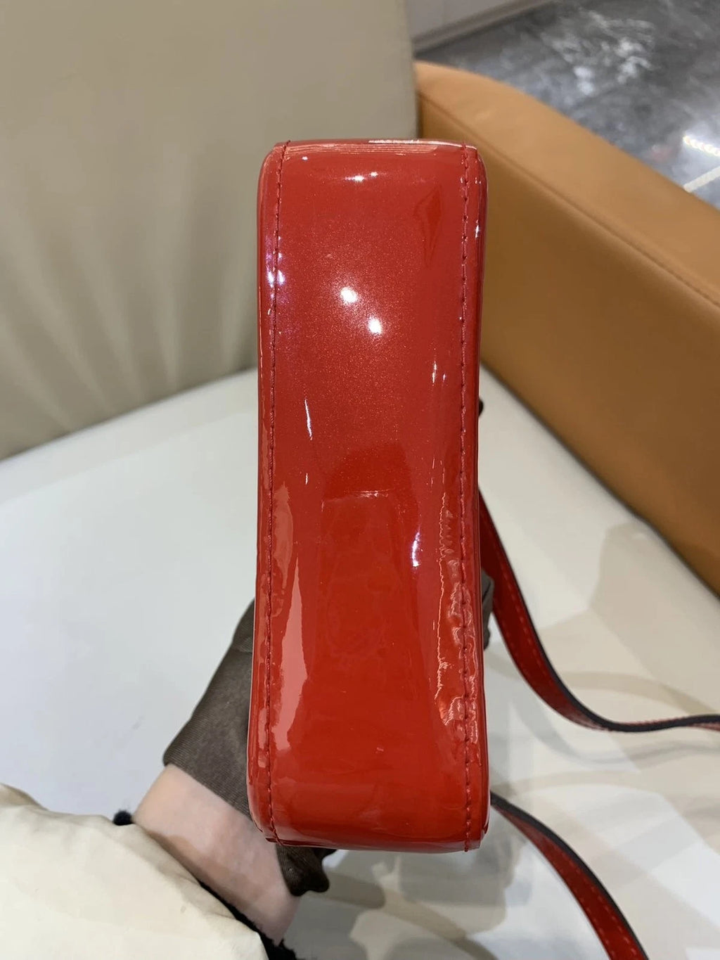 Louis Vuitton Red Patent Leather Crossbody Bag For Women