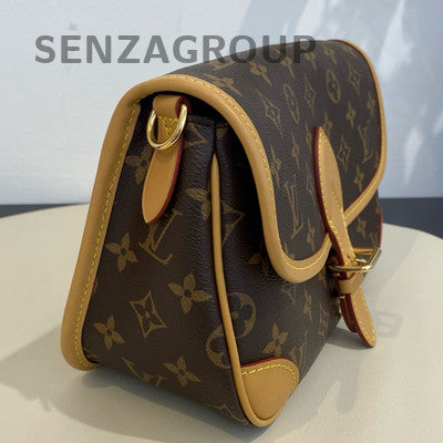 Louis Vuitton Diane Monogram Shoulder Crossbody Bag Brown Gold Hardware