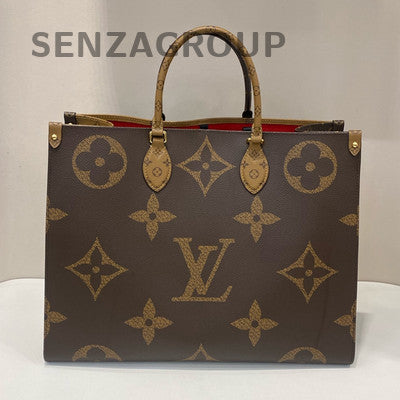 Louis Vuitton OnTheGo GM Tote Bag Monogram Brown Gold Hardware
