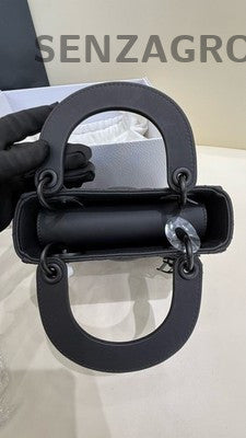 Dior Lady Dior Black Handbag Women Classic Fashion