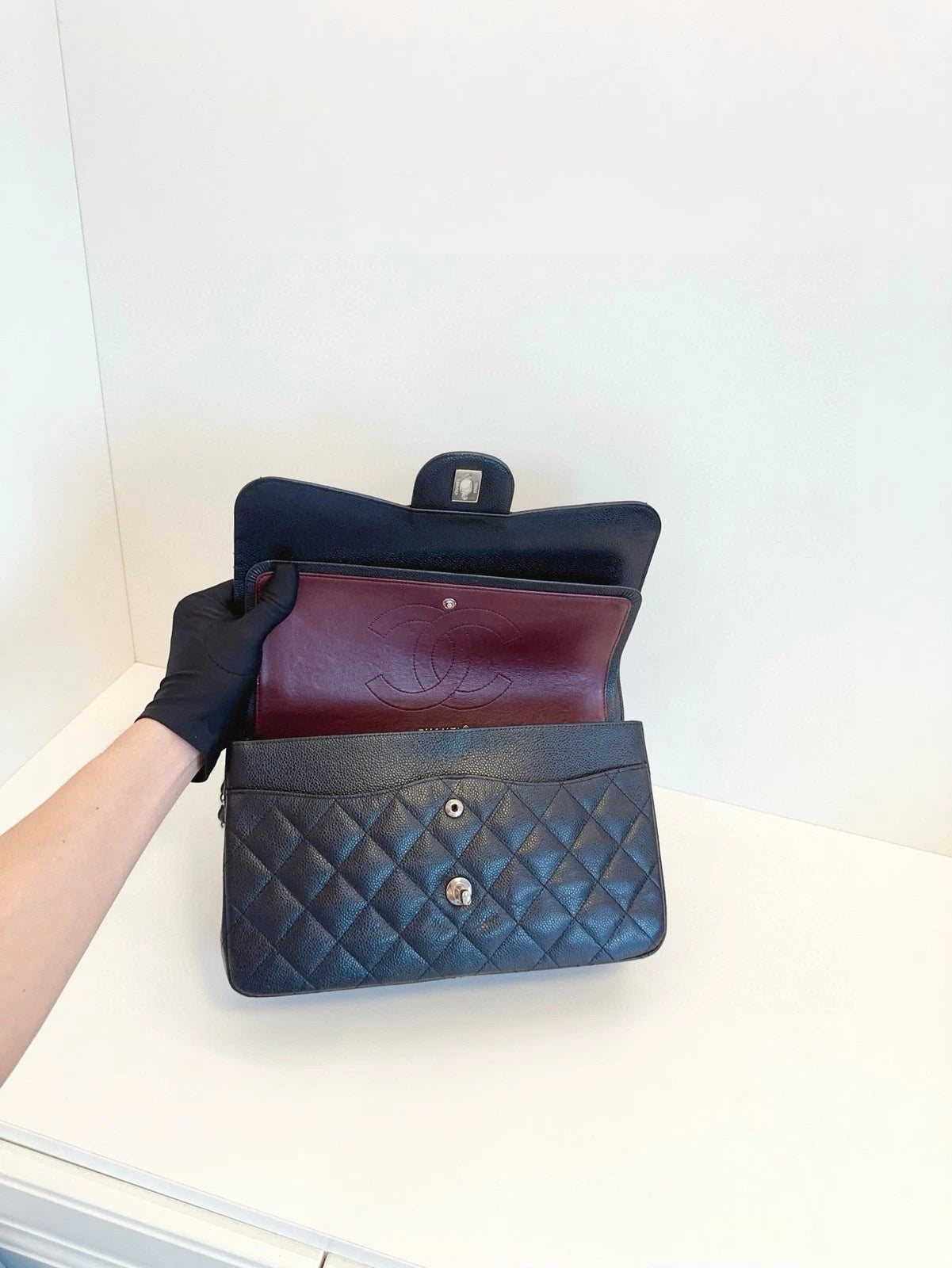 CHANEL Black CF Jumbo Shoulder Bag For Women