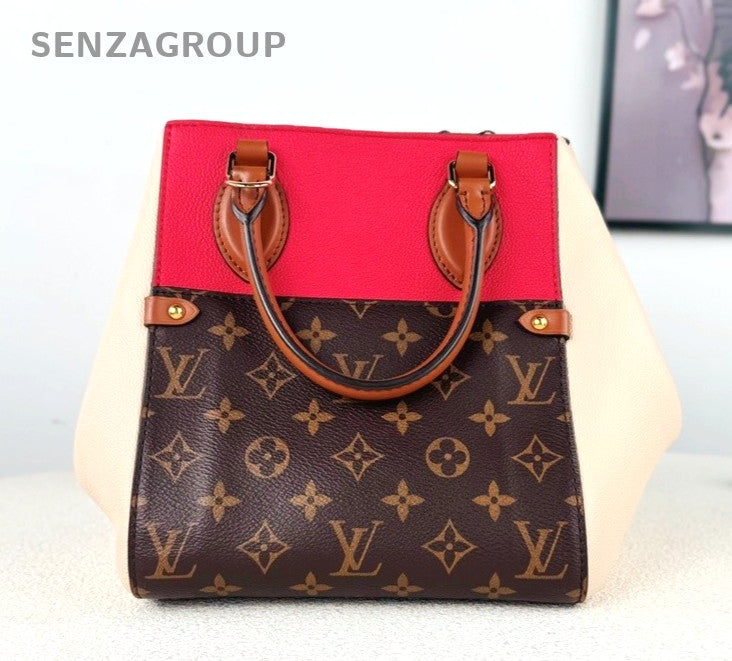 Louis Vuitton Fold Tote Monogram Handbag Shoulder Crossbody Bag Women Multicolor