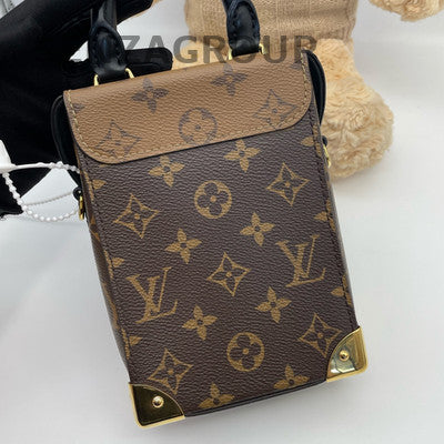 Louis Vuitton Camera Box Bag Brown Black Women's Classic Shoulder Crossbody