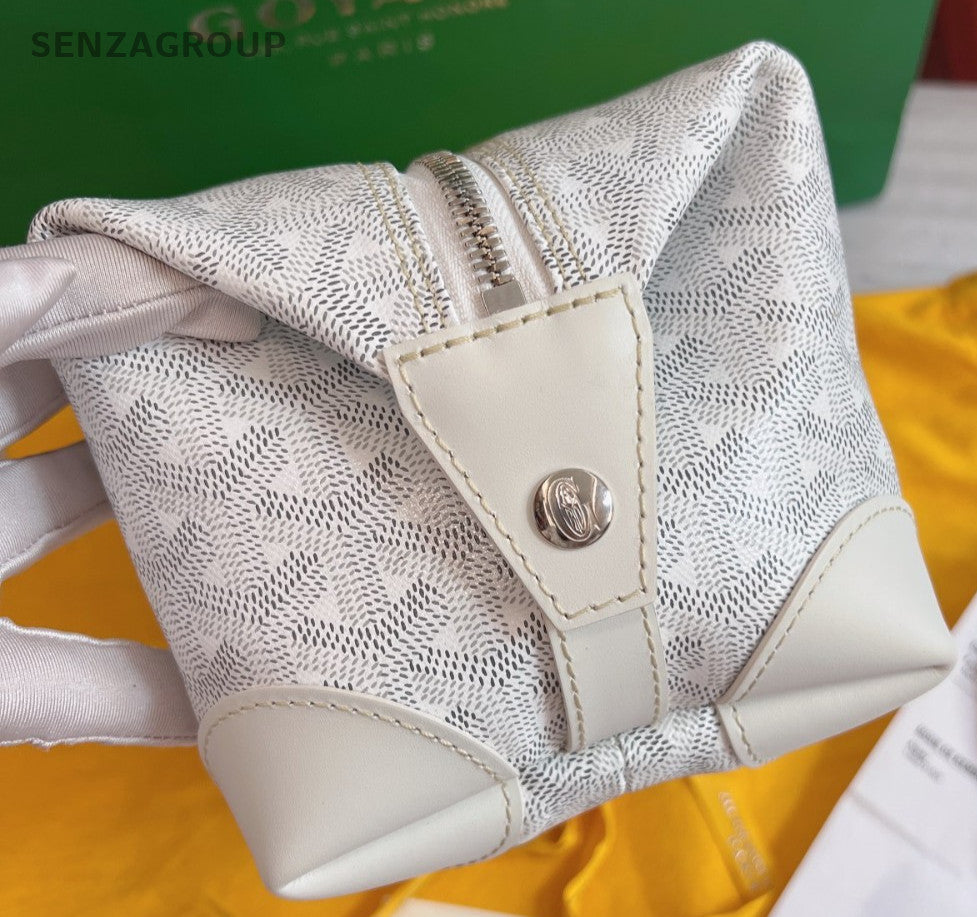 Goyard Bowling25 Monogram Shoulder bag Women Brand NEW Full Set White