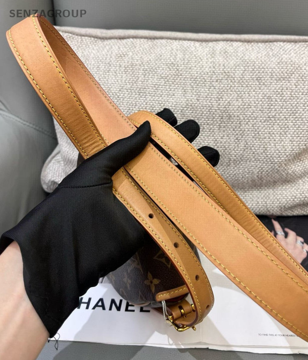 Louis Vuitton Tambourine Monogram Crossbody Brown Gold Women Classic
