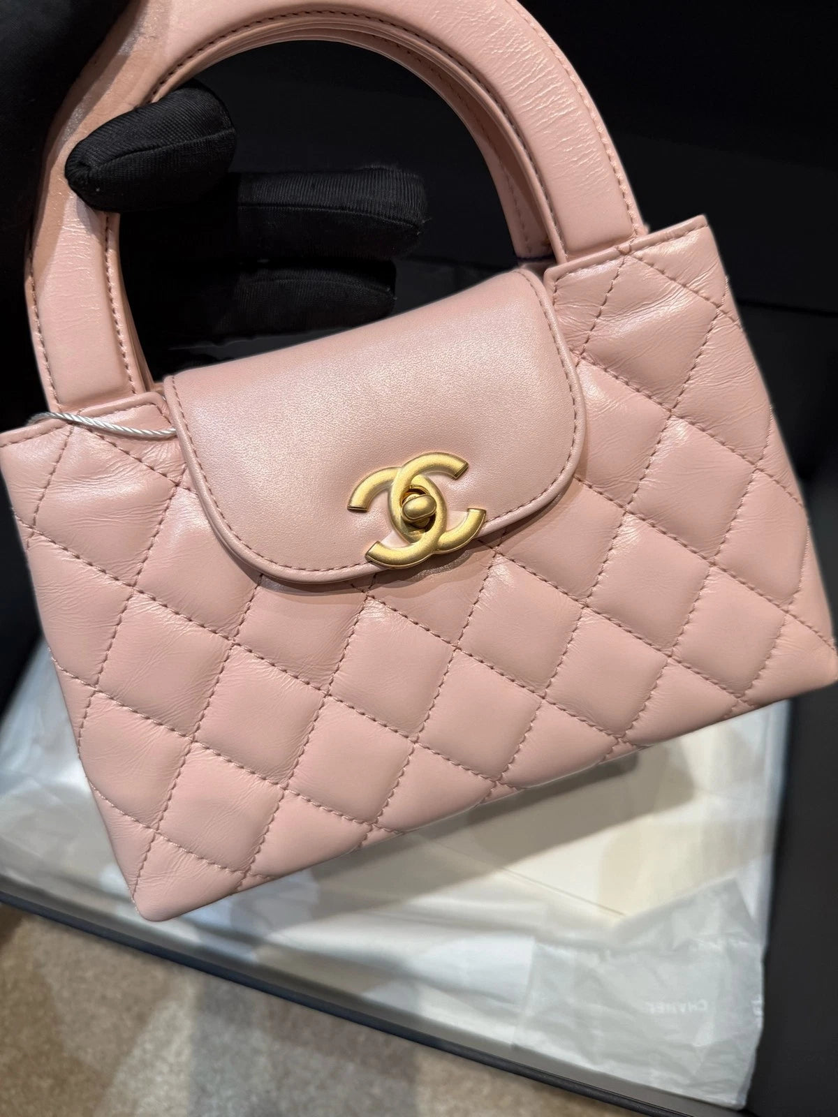 CHANEL Pink Large Kelly Top Handle Bag For Women